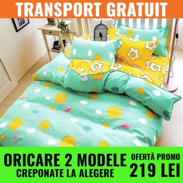 lenjerii de pat creponate